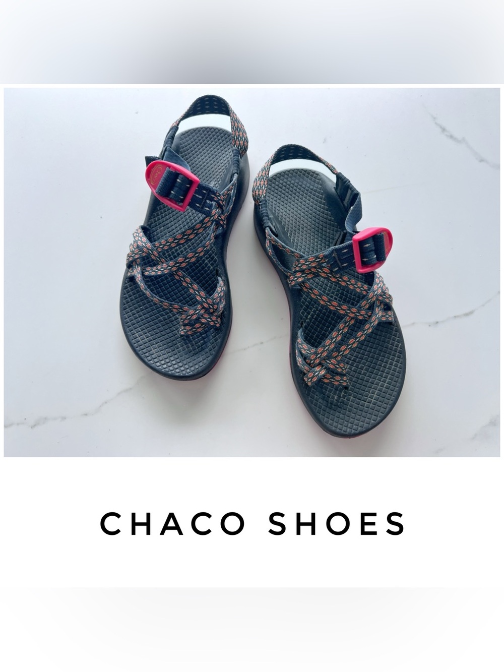 Chaco shoes size 6 sandals ZX2 classic crest citrus blue pink orange